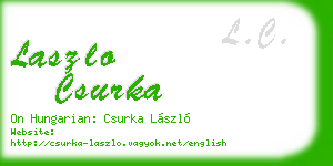 laszlo csurka business card