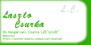 laszlo csurka business card